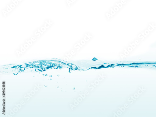 Water splashes on white background