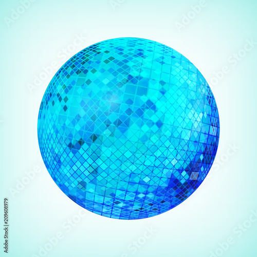 Blue discoball template
