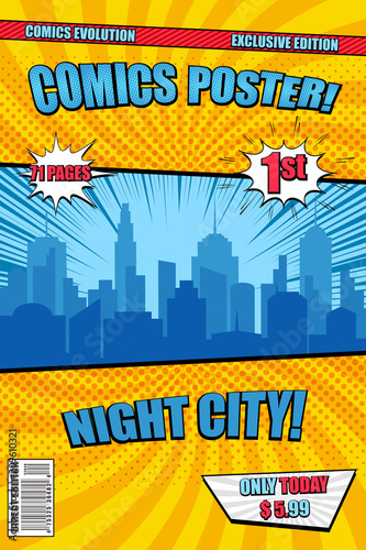Bright Night City comic poster cover