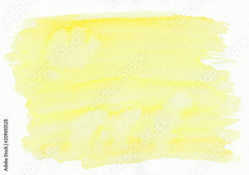 Sun yellow horizontal watercolor gradient hand drawn background. © vellot