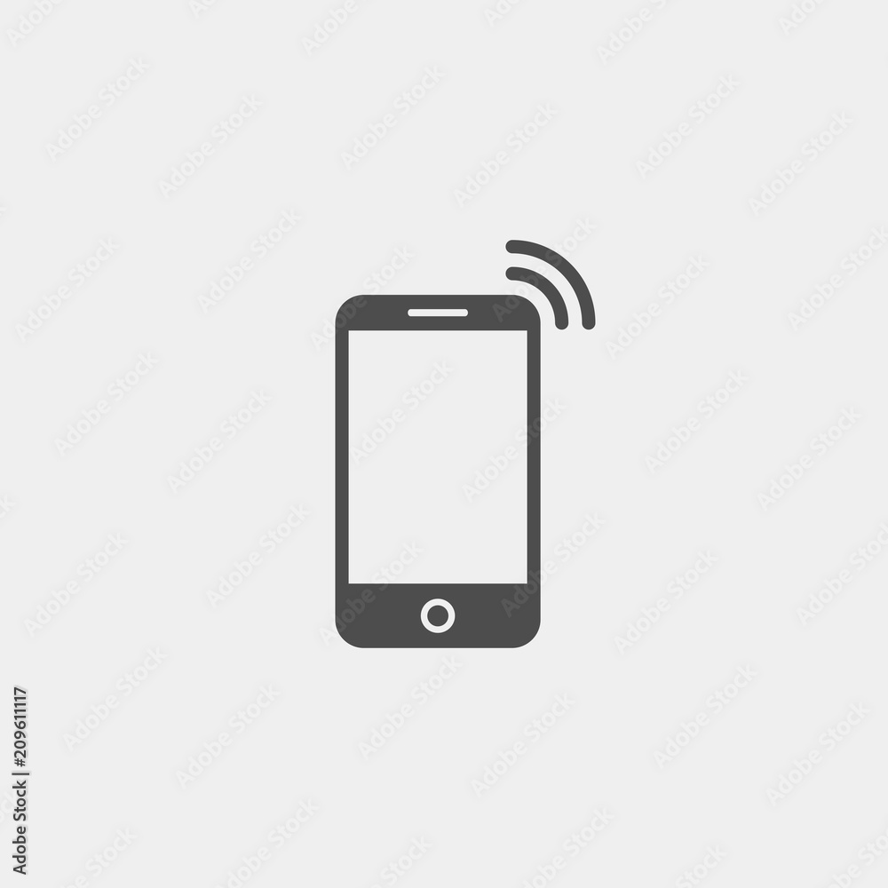 Smartphone flat vector icon. Phone flat vector icon Smartphone flat vector icon. Phone flat vector icon