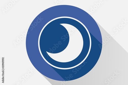 Icono azul de una luna.