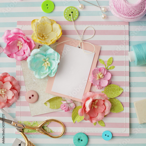scrapbook materials, making of greeting cards