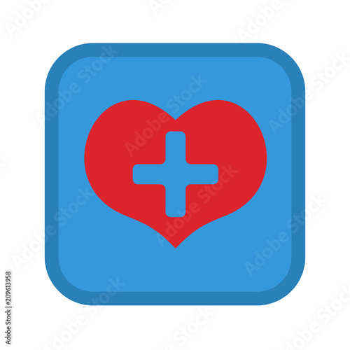 Heart medical symbol icon.