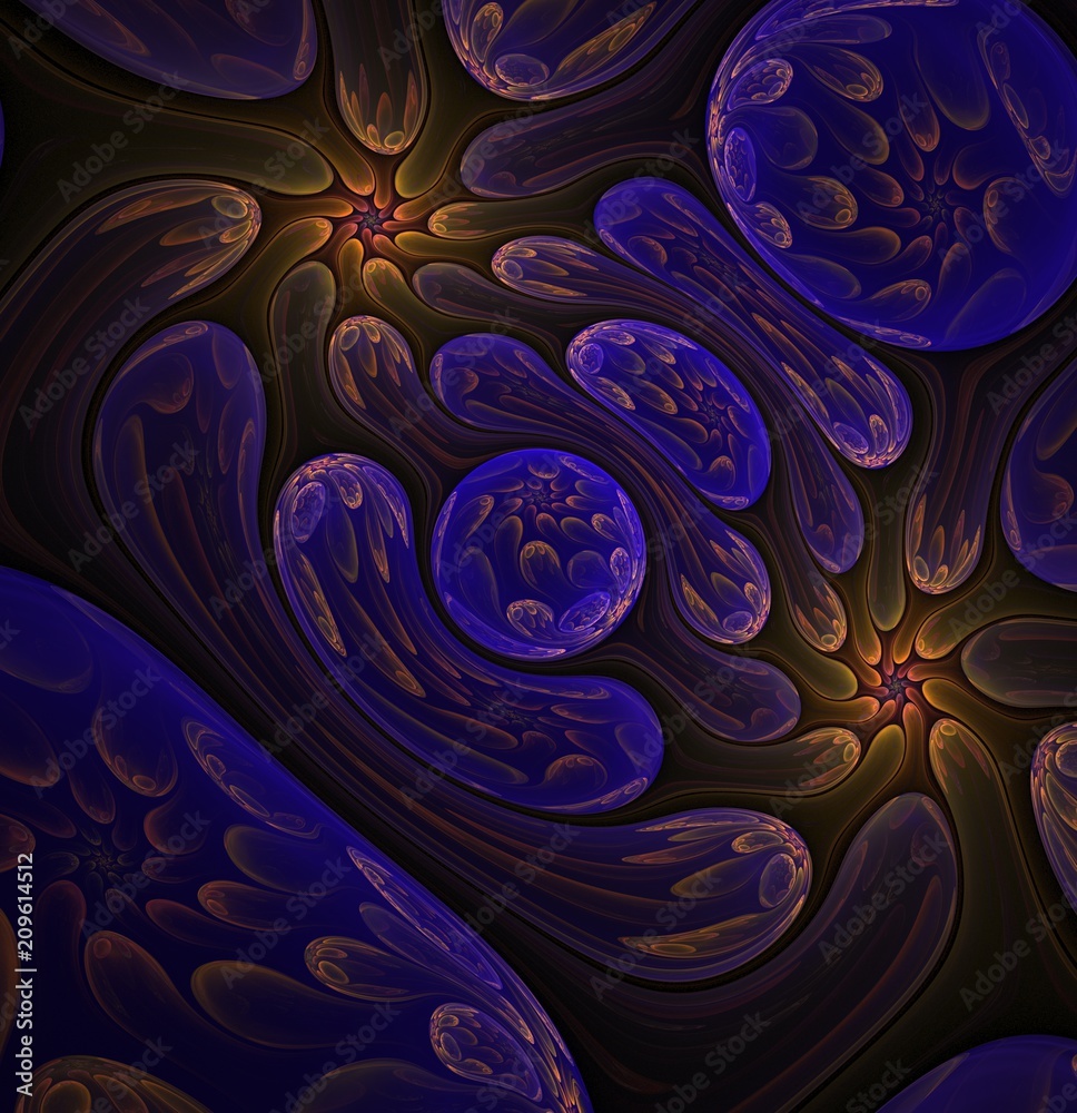 Surreal fractal with rounded shapes