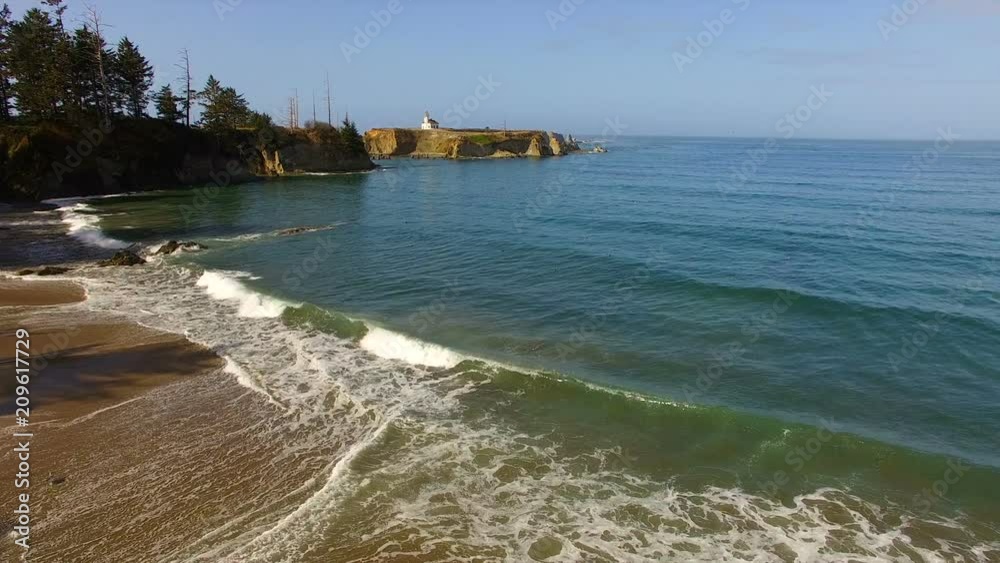 Cape Arago Oregon Coast Landscape Gregory Point Aerial View