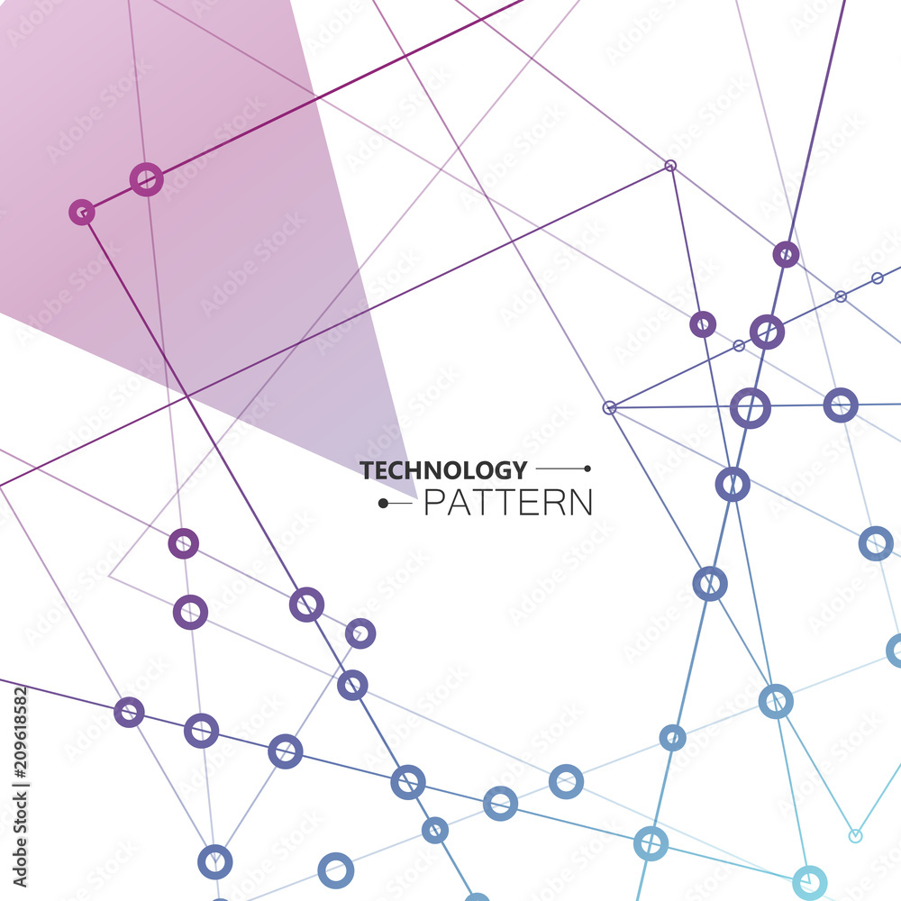 Vector connecting dots and lines, network geometric design with abstract background Vector connecting dots and lines, network geometric design with abstract background