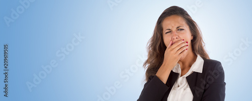 Young beautiful lady isolated on a colored background