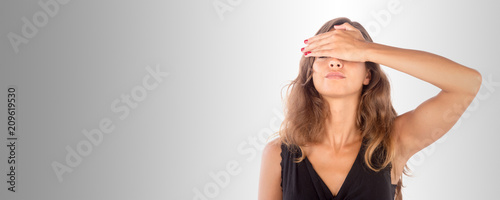 Young beautiful lady isolated on a colored background