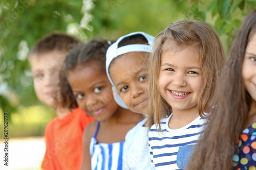 Cute little children outdoors