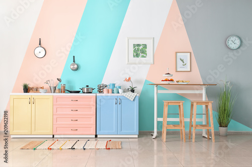 Interior of modern kitchen