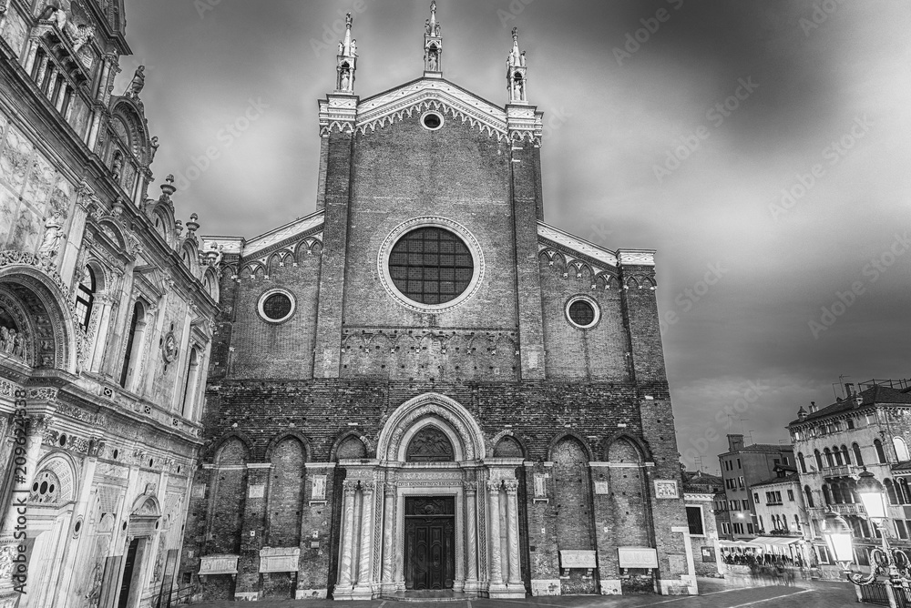 Church of Saints John and Paul at night, Venice, Italy Church of Saints John and Paul at night, Venice, Italy