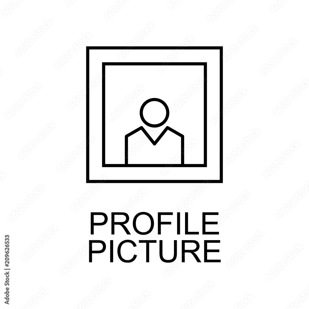 profile picture line icon. Element of human resources signs with name for mobile concept and web apps. Thin line profile picture line icon can be used for web and mobile profile picture line icon. Element of human resources signs with name for mobile concept and web apps. Thin line profile picture line icon can be used for web and mobile