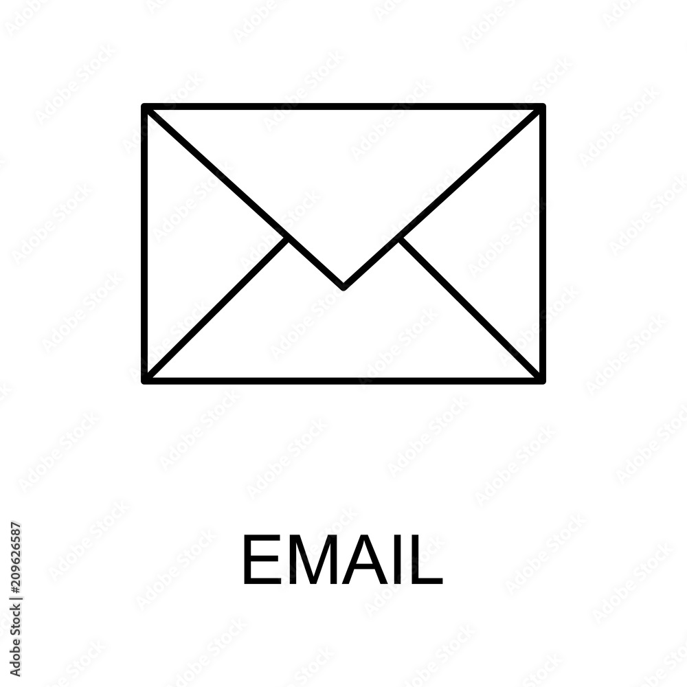 email sign line icon. Element of human resources signs with name for mobile concept and web apps. Thin line email sign line icon can be used for web and mobile