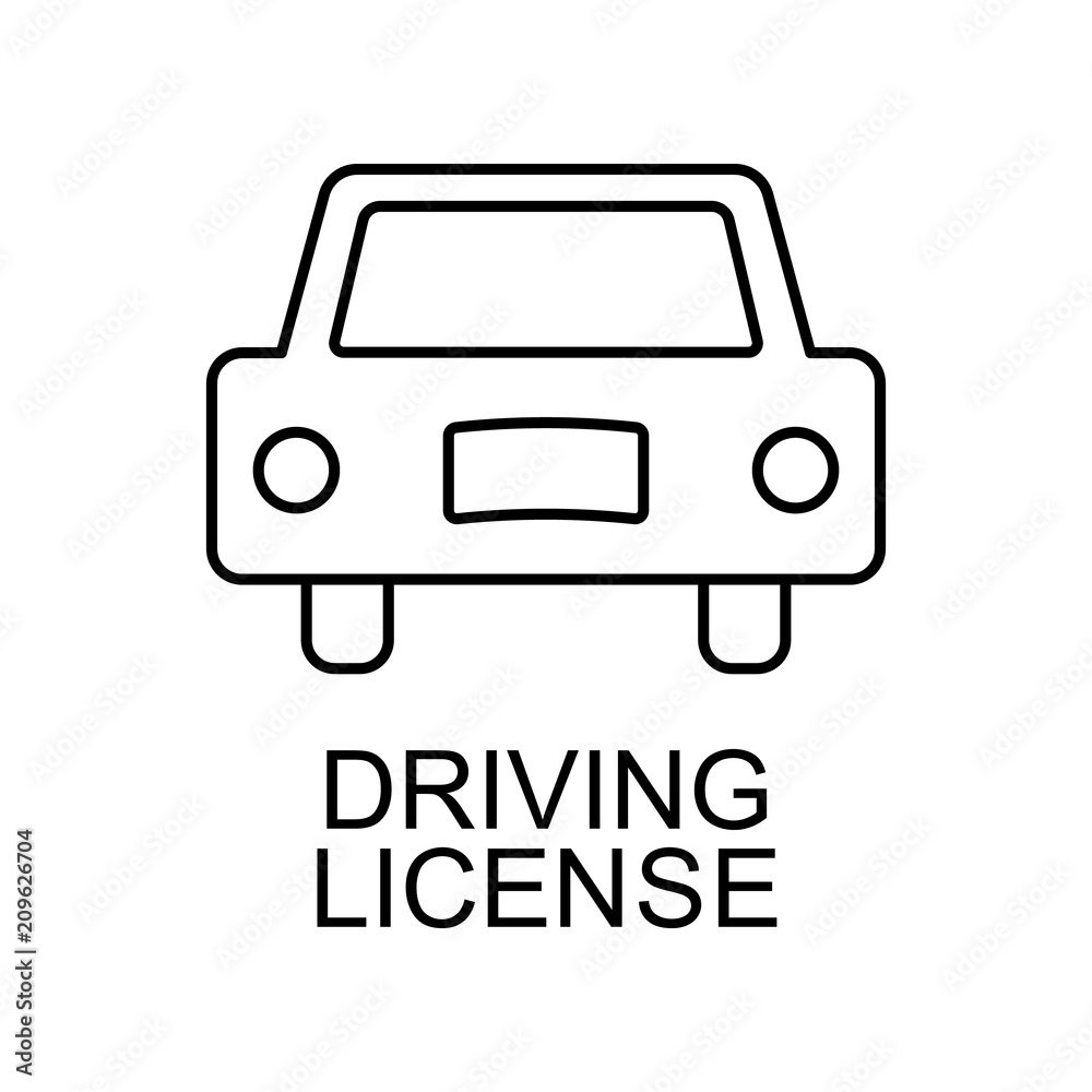 driving license line icon. Element of human resources signs with name for mobile concept and web apps. Thin line driving license line icon can be used for web and mobile driving license line icon. Element of human resources signs with name for mobile concept and web apps. Thin line driving license line icon can be used for web and mobile