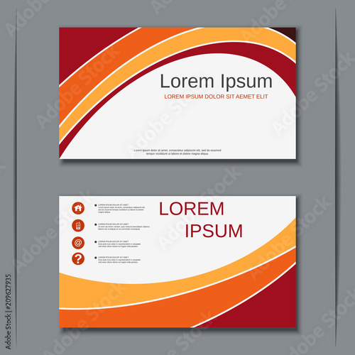 Modern business visiting card vector design template