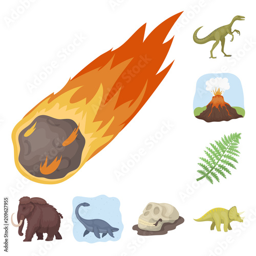 Different dinosaurs cartoon icons in set collection for design. Prehistoric animal vector symbol stock web illustration.