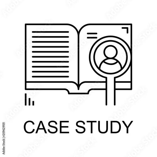 case study icon. Element of web development signs with name for mobile concept and web apps. Detailed case study icon can be used for web and mobile
