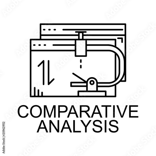 comparative analysis icon. Element of web development signs with name for mobile concept and web apps. Detailed comparative analysis icon can be used for web and mobile