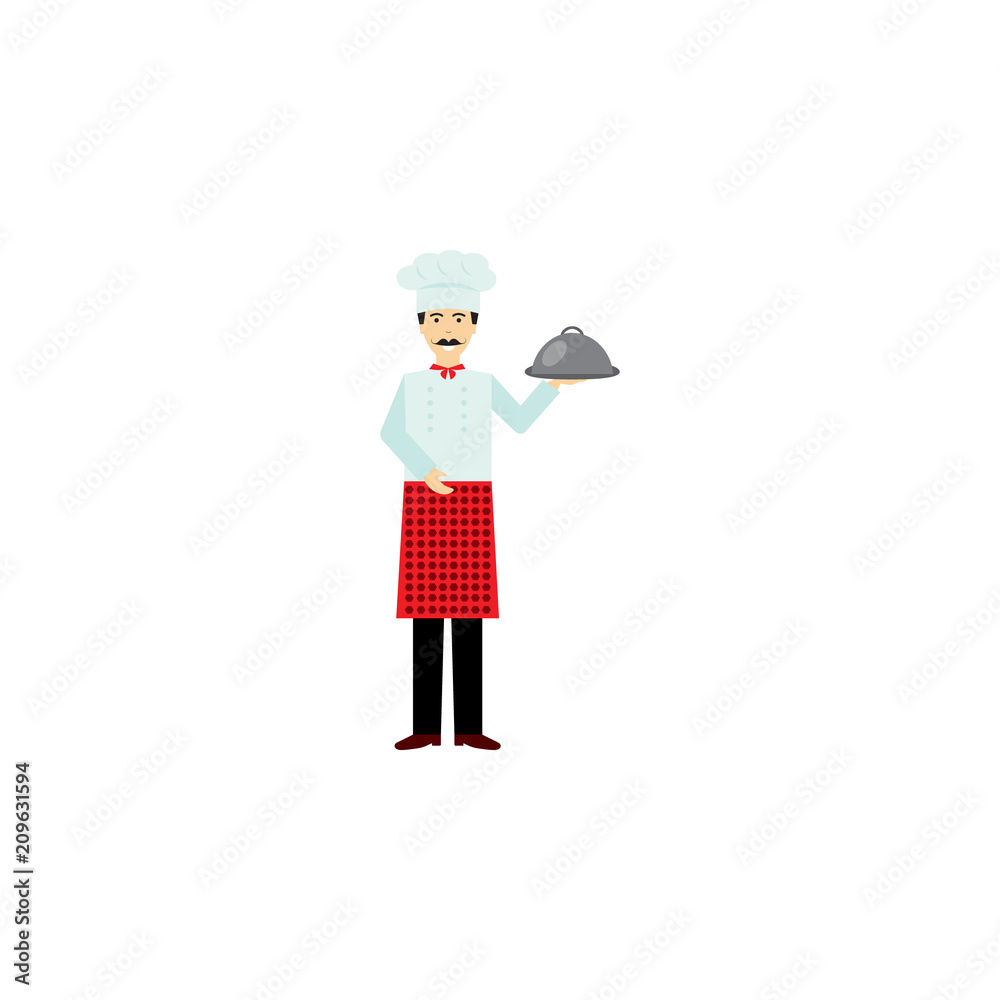 cook cartoon illustration. Element of profession cartoon icon for mobile concept and web apps. Colored cook flat illustration can be used for web and mobile. Premium icon cook cartoon illustration. Element of profession cartoon icon for mobile concept and web apps. Colored cook flat illustration can be used for web and mobile. Premium icon