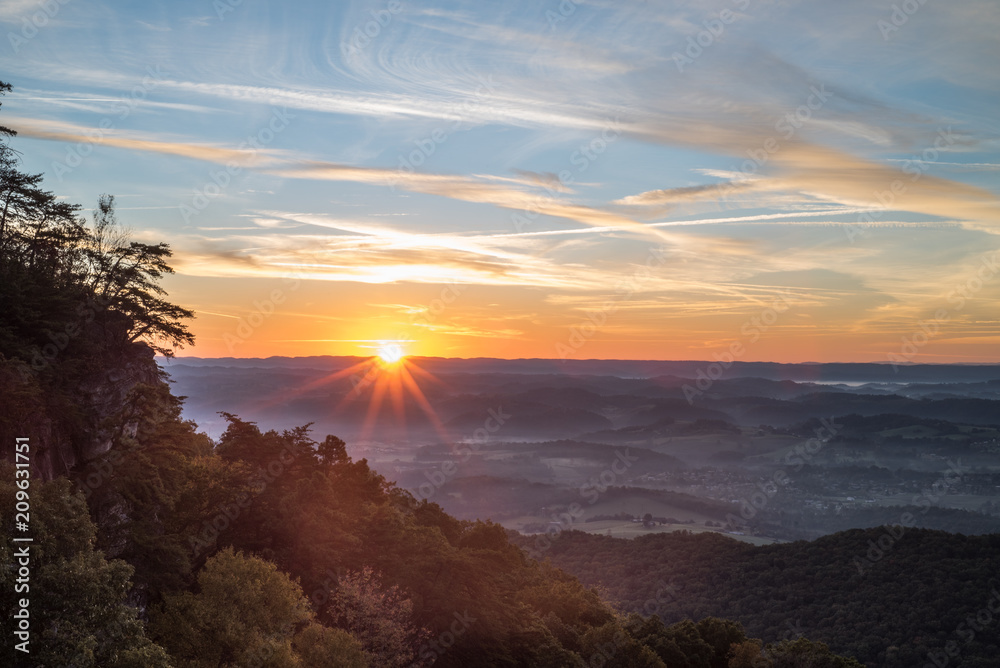 Sunrise in Cumberland Gap, Tennessee
