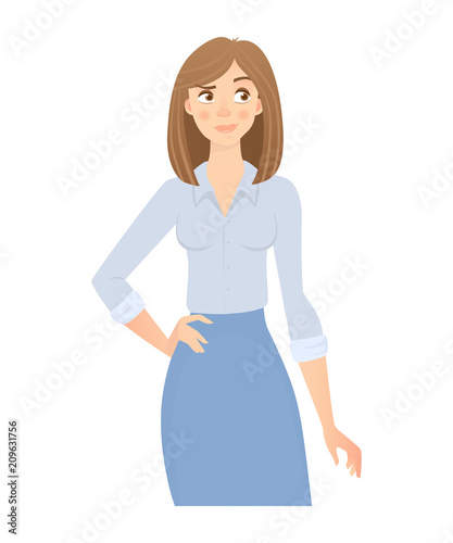 business woman isolated