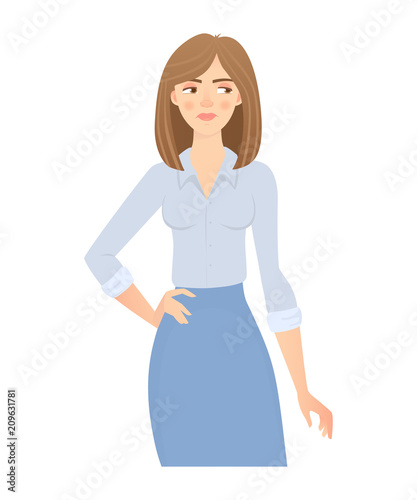 business woman isolated