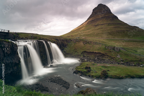 Kirkjufell mountain and waterfall in Iceland