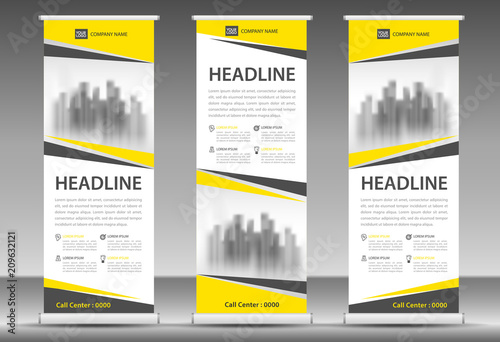 Roll up banner template vector, stand, pull up, display, flag-banner, business template, vertical layout, poster, flyer design, printing media, advertisment, web banner design