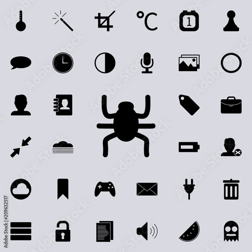 beetle icon.  Detailed set of minimalistic icons. Premium graphic design. One of the collection icons for websites, web design, mobile app
