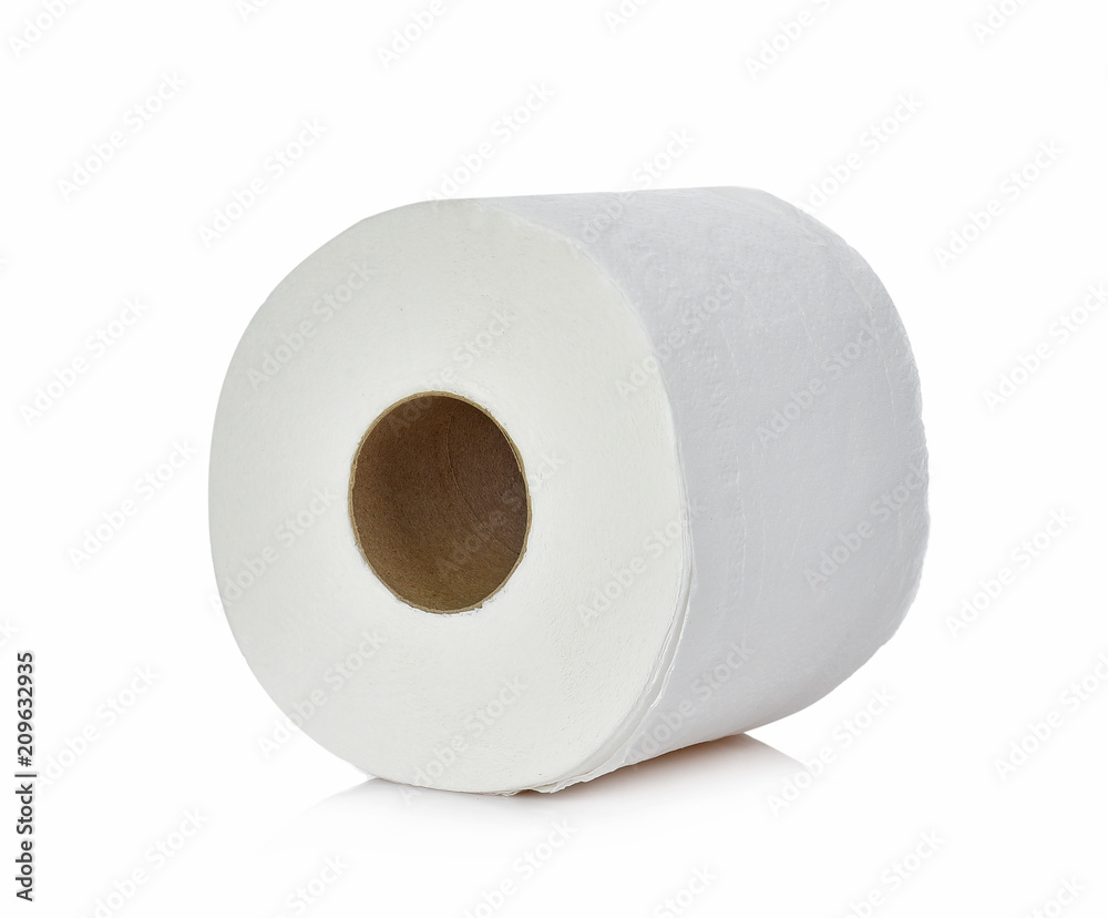 Toilet paper isolated on a white background
