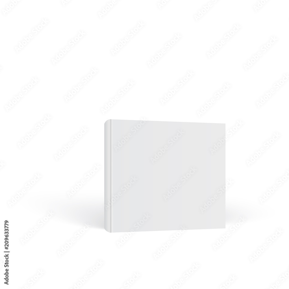 Closed book, cover. Mockup for the cover design. High detail. Isolated on white background Closed book, cover. Mockup for the cover design. High detail. Isolated on white background