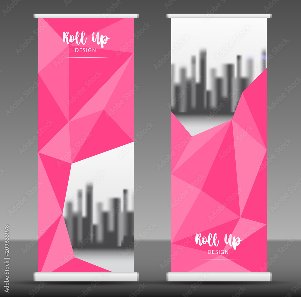 Roll up banner template vector, stand, pull up, display, flag-banner, business template, vertical layout, poster, flyer design, printing media, advertisment, web banner design