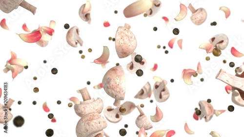 Wallpaper Mural грибы чеснок и перец transparency alpha - овощной водоворот Torontodigital.ca