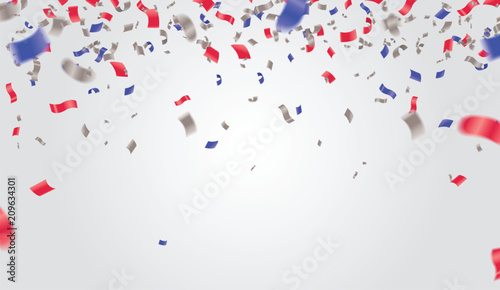 USA Independence day poster with Balloons Flag USA . illustration blue background