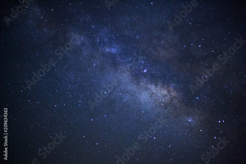 milky way galaxy and space dust in the universe, Long exposure photograph, with grain. © sripfoto