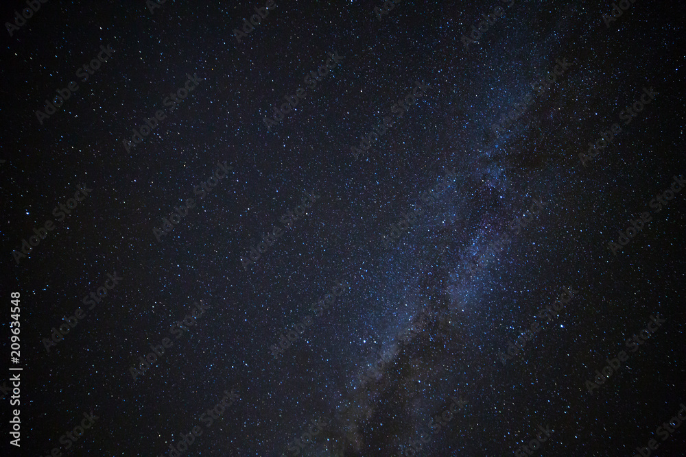 Fototapeta premium milky way galaxy and space dust in the universe, Long exposure photograph, with grain.