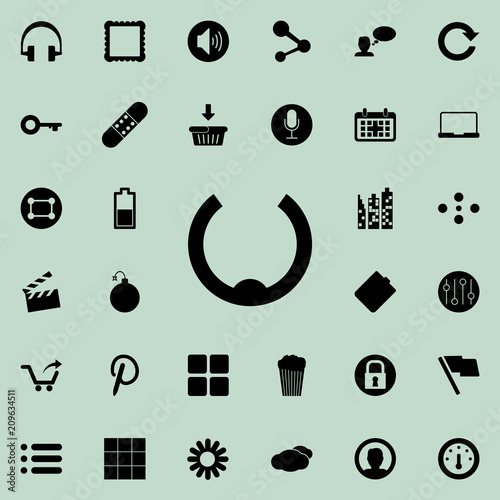semicircle icon. Detailed set of minimalistic icons. Premium graphic design. One of the collection icons for websites, web design, mobile app