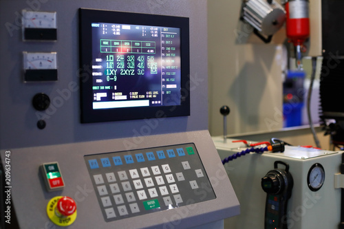 control panel of industrial CNC equipment