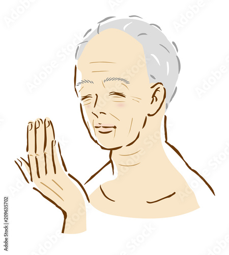 男性　長寿　笑顔　加齢