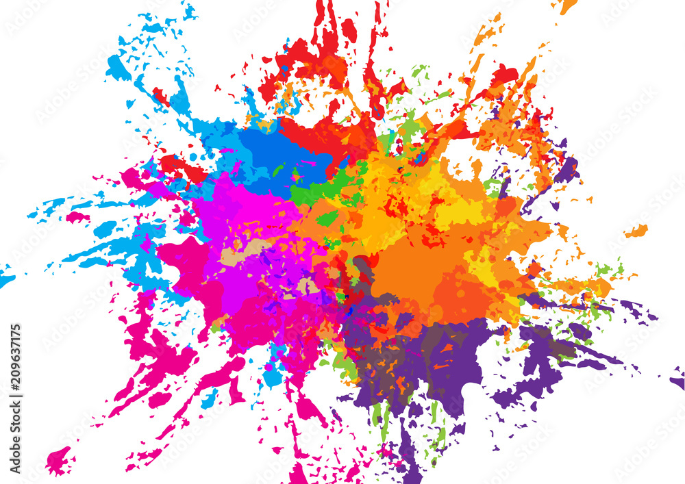 abstract vector splatter colorful background design. illustration vector design