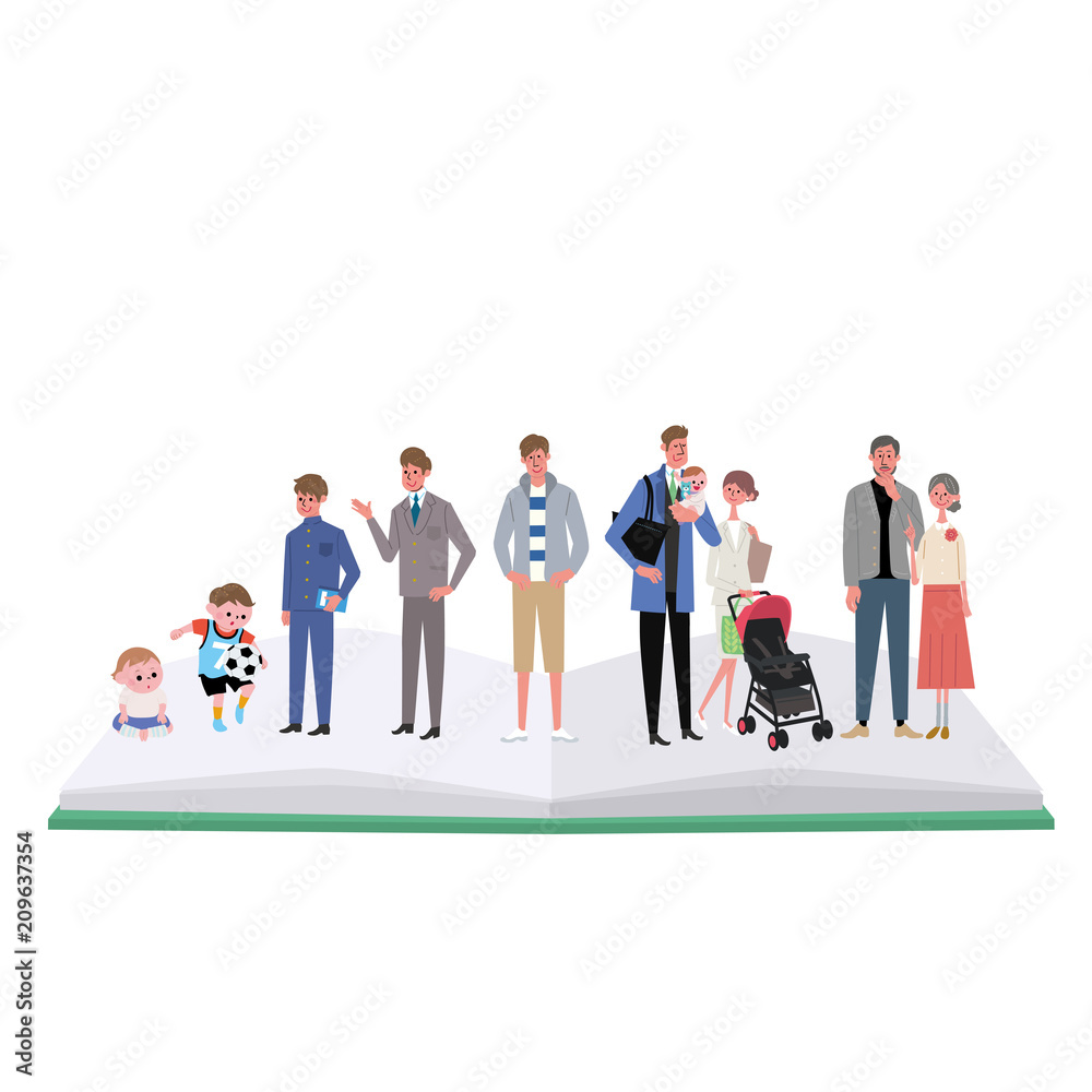 ライフステージ 人生 イラスト 男性 Stock ベクター Adobe Stock ライフステージ 人生 イラスト 男性 Stock ベクター Adobe Stock