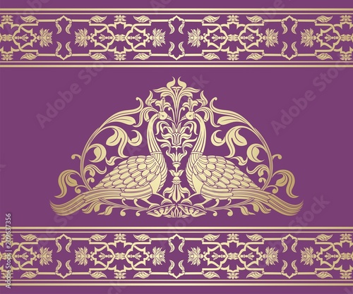 peacocks, feathers ,wedding card design, royal India