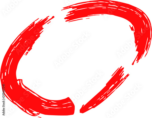 Red Circle drawn with brush