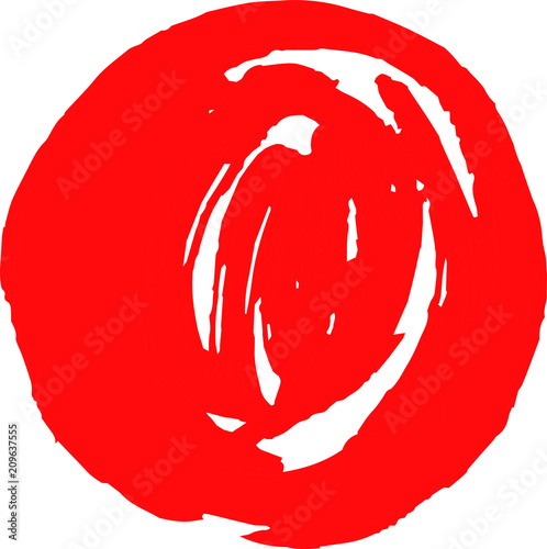 Red Circle drawn with brush