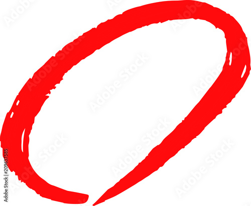 Red Circle drawn with brush