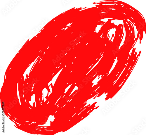 Red Circle drawn with brush