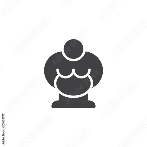 Venus of Willendorf vector icon. filled flat sign for mobile concept and web design. Ancient motherhood simple solid icon. Symbol, logo illustration. Pixel perfect vector graphics photo
