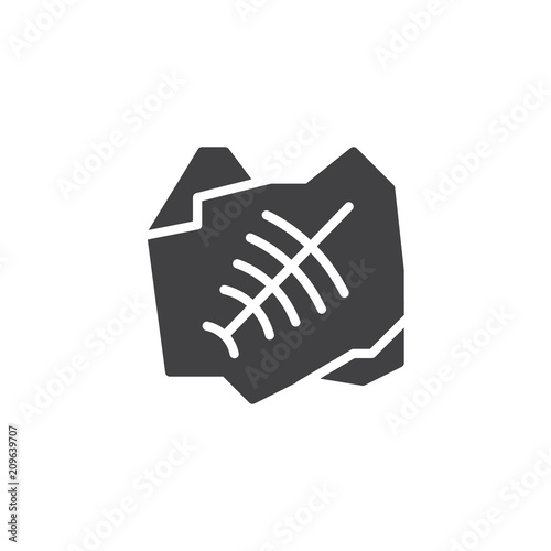Fossil trilobite imprint vector icon. filled flat sign for mobile concept and web design. simple solid icon. Symbol, logo illustration. Pixel perfect vector graphics