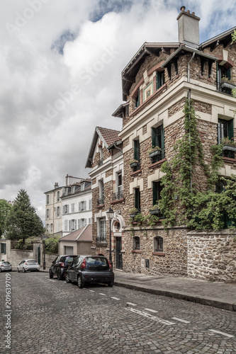 Street in Paris in the Montmartre area. © tbralnina